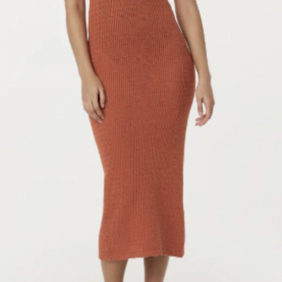 Frank And Oak Rust Knit Midi Dress – Size S - Picture 5 of 5